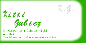 kitti gubicz business card